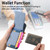 iPhone 17 Carbon Fiber Vertical Flip Wallet Stand Phone Case - Blue