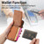 iPhone 17 Carbon Fiber Vertical Flip Wallet Stand Phone Case - Brown