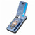 iPhone 17 Carbon Fiber Vertical Flip Zipper Phone Case - Blue