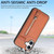 iPhone 17 Carbon Fiber Vertical Flip Zipper Phone Case - Brown