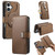 iPhone 17 CaseNeo MagSafe RFID Anti-theft Zipper Wallet Retro Leather Phone Case - Brown