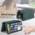 iPhone 17 CaseNeo MagSafe RFID Anti-theft Zipper Wallet Retro Leather Phone Case - Green