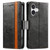iPhone 17 CaseNeo Splicing Dual Magnetic Buckle Leather Phone Case - Black