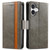 iPhone 17 CaseNeo Splicing Dual Magnetic Buckle Leather Phone Case - Gray