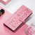 iPhone 17 Cat and Dog Embossed Leather Phone Case - Pink