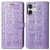iPhone 17 Cat and Dog Embossed Leather Phone Case - Purple