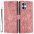 iPhone 17 Cherry Blossoms Embossed Leather Phone Case - Pink