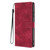 iPhone 17 Cherry Blossoms Embossed Leather Phone Case - Red