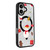 iPhone 17 Christmas Series Strong Magnetic Painted Black Edge Phone Case - Cute Polar Bear and Snowman