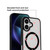 iPhone 17 Christmas Series Strong Magnetic Painted Black Edge Phone Case - Pink Reindeer Leaping