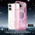 iPhone 17 Clear Glitter Magnetic PC Hybrid TPU Phone Case - Pink