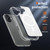 iPhone 17 Colorful Hard PC Hybrid Soft TPU Magnetic Phone Case - White