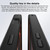 iPhone 17 Contrast Color Rotation Holder Magsafe Phone Case - Black