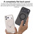 iPhone 17 Contrast Color Rotation Holder Magsafe Phone Case - Orange