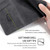 iPhone 17 Contrast Color Side Buckle Leather Phone Case - Black + Grey