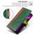 iPhone 17 Contrast Color Side Buckle Leather Phone Case - Light Brown + Green