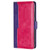 iPhone 17 Contrast Color Side Buckle Leather Phone Case - Purple + Rose Red