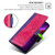 iPhone 17 Contrast Color Side Buckle Leather Phone Case - Purple + Rose Red