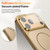 iPhone 17 Corning Glass Plating Large Window MagSafe Phone Case - Gold