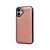 iPhone 17 Cowhide Texture Back Cover Phone Case - Rose Gold