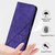iPhone 17 Crossbody 3D Embossed Flip Leather Phone Case - Purple