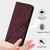 iPhone 17 Crossbody 3D Embossed Flip Leather Phone Case - Wine Red