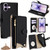 iPhone 17 Crossbody Chain Fishtail Litchi Leather Phone Case - Black