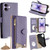 iPhone 17 Crossbody Chain Fishtail Litchi Leather Phone Case - Purple
