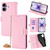 iPhone 17 Crossbody Chain Leather Phone Case - Pink