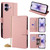iPhone 17 Crossbody Chain Triangle Leather Phone Case - Pink