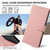 iPhone 17 Crossbody Chain Triangle Leather Phone Case - Pink