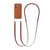 iPhone 17 Crossbody Imitation Nylon Magnetic Liquid Pop-Up Animation Liquid Silicone Phone Case - Terracotta