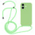 iPhone 17 Crossbody Lanyard Liquid Silicone Case - Matcha Green