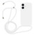 iPhone 17 Crossbody Lanyard Liquid Silicone Case - White