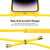 iPhone 17 Crossbody Lanyard Liquid Silicone Case - Yellow