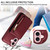 iPhone 17 Crossbody Lanyard Zipper Wallet Leather Phone Case - Wine Red