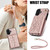 iPhone 17 Crossbody Rhombic Horizontal Wallet Leather Phone Case - Rose Gold