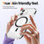 iPhone 17 Crystal Shield Clear Magnetic Acrylic Hybrid TPU Phone Case - Black
