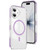 iPhone 17 Crystal Shield Clear Magnetic Acrylic Hybrid TPU Phone Case - Purple