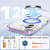 iPhone 17 Crystal Shield Clear Magnetic Acrylic Hybrid TPU Phone Case - Purple