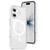 iPhone 17 Crystal Shield Clear Magnetic Acrylic Hybrid TPU Phone Case - White