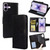iPhone 17 Crystal Texture Leather Phone Case - Black
