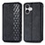 iPhone 17 Cubic Grid Pressed Magnetic Leather Phone Case - Black