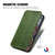 iPhone 17 Cubic Grid Pressed Magnetic Leather Phone Case - Green