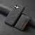 iPhone 17 Denior D13 Retro Texture Leather MagSafe Card Bag Phone Case - Black