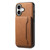 iPhone 17 Denior D13 Retro Texture Leather MagSafe Card Bag Phone Case - Brown