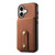 iPhone 17 Denior D14 NK Retro Pattern MagSafe Magnetic Card Holder Leather Phone Case - Brown