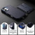 iPhone 17 Detachable Magnetic Card Bag Phone Case with Finger Ring Grip & Anti-loss Rope - Blue