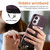 iPhone 17 Detachable Magnetic Card Bag Phone Case with Finger Ring Grip & Anti-loss Rope - Purple