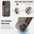iPhone 17 DG.MING M5 Series Zip RFID Multi Card Detachable Leather Phone Case - Coffee